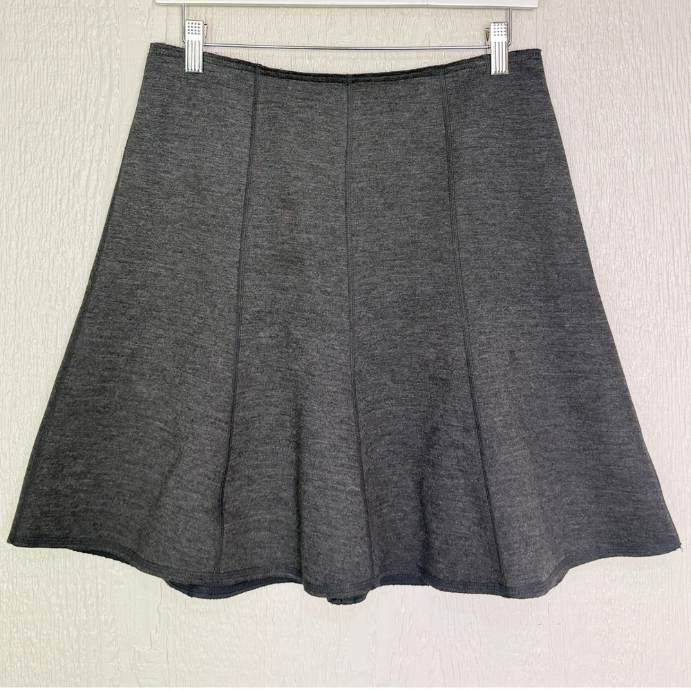 Ann Taylor Womens Gray Paneled A-Line Knit Skirt Charcoal Size 4